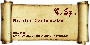 Michler Szilveszter névjegykártya